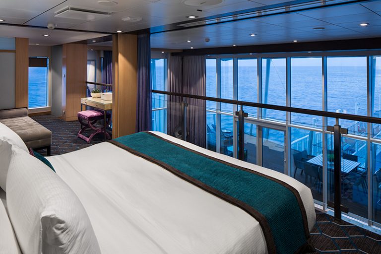 HM, Harmony of the Seas, Royal Loft Suite Cat. RL - Master Bedroom - Room #1744 Deck 17 Midship Starboard