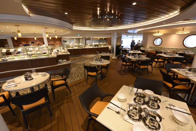Solarium Bistro, dining, restaurant, food & beverage,  interior view, empty tables,