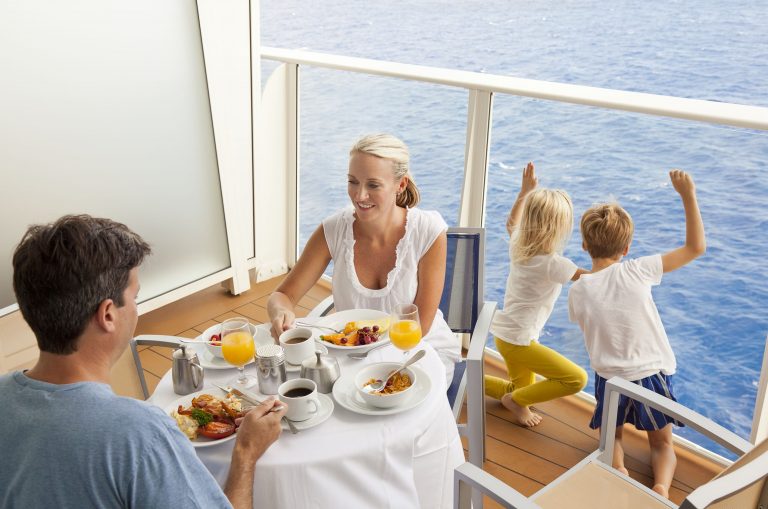 Staterooms, breakfast, balcony, caucasian, european family, Food and Beverage, fleetwide,