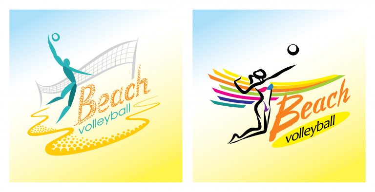 Beach volleyball sport  game vector