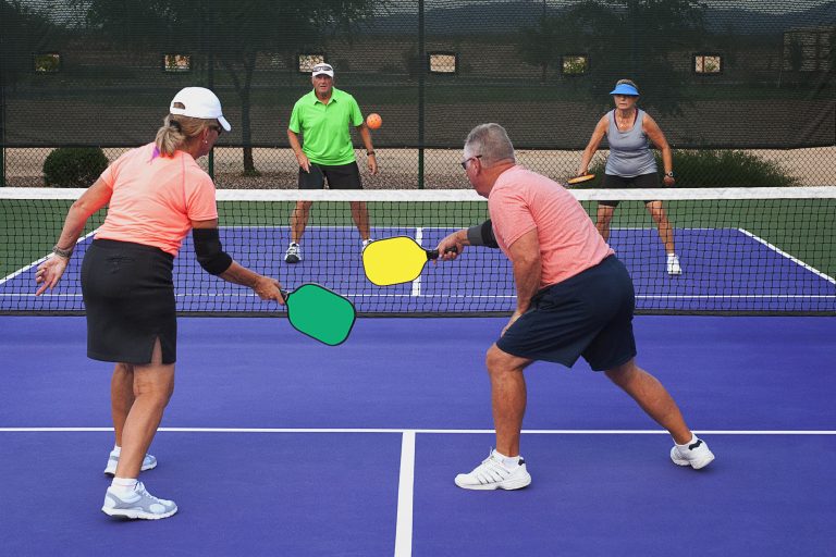 Pickleball Action - Mixed Doubles Play